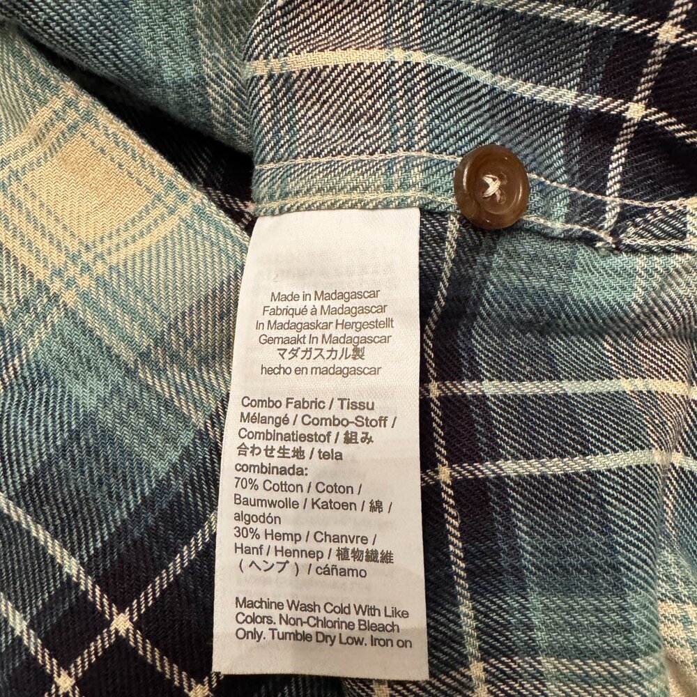 J Crew Cotton-hemp blend twill camp-collar shirt * sz Medium - Picture 5 of 6